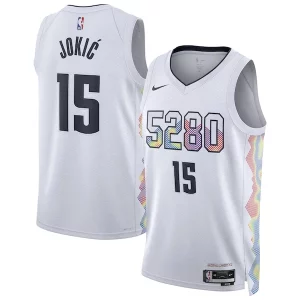 Nikola Jokic Denver Exclusif Nuggets Nike Unisex 2024/25 Swingman Player Jersey City Edition White - Garantie satisfaction - Si vous n'êtes pas satisfait