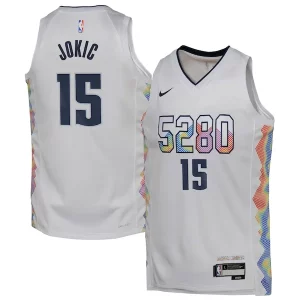 Nikola Jokic Denver Nuggets Exquisite Nike Youth 2024/25 Swingman Player Jersey City Edition White - Giftez-le à un fan dévoué - Livraison en temps pour les fêtes