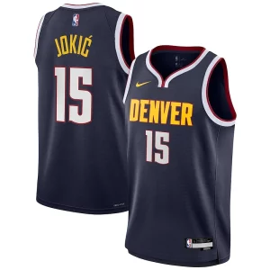 Nikola Jokic Denver Nuggets Éclatant Nike Youth Swingman Jersey Icon Edition Navy - Maillot authentique - Reproduit avec soin