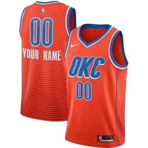 Oklahoma Classique City Thunder Jordan Brand Swingman Custom Jersey Statement Edition Orange - Maillot de qualité supérieure - Durable et résistant