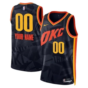 Oklahoma City Thunder Nike Unisex 2023/24 Custom Swingman Jersey Navy City Superbe Edition - Édition limitée - Uniques dans leur genre