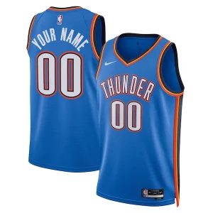 Oklahoma City Thunder Nike Unisex Swingman Custom Jersey Blue Tendance Icon Edition - Collectionner ce maillot rare - Augmentez la valeur de votre collection