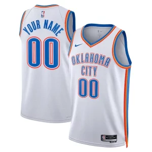 Oklahoma City Thunder Nike Unisex Swingman Custom Jersey Unique White Association Edition - Maillot de qualité supérieure - Durable et résistant