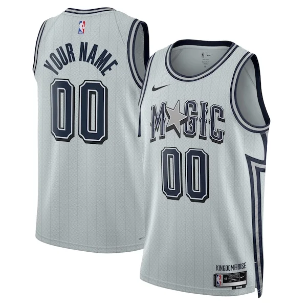 Orlando Magic Nike Unisex 2024/25 Custom Superbe Swingman Jersey City Edition Silver - Événement exclusif - Soyez l'un des premiers à avoir ce maillot