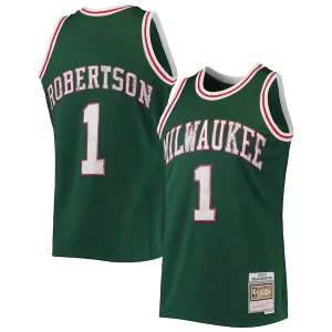 Oscar Robertson Milwaukee Bucks 1996/97 Hardwood Classics NBA 75th Anniversary Prime Diamond Swingman Jersey Green - Pour les fans de la ligue - Un maillot authentique de la compétition