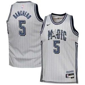 Paolo Banchero Orlando Magic Nike Youth 2024/25 Swingman Player Exclusif Jersey City Edition Silver - Stock limité - Commandez vite votre maillot exclusif