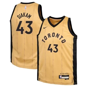 Pascal Siakam Toronto Raptors Nike Youth Swingman Replica Distingué Jersey City Edition Gold - Pour les fans de la ligue - Un maillot authentique de la compétition