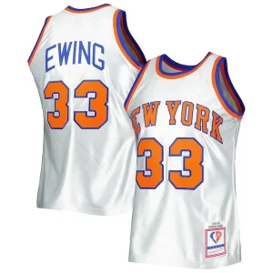 Patrick Ewing New York Knicks 1985/86 Hardwood Classics Classique 75th Anniversary Swingman Jersey Platinum - Parfait pour le match jour - Montrez votre support avec style