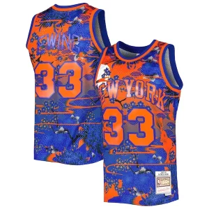 Patrick Ewing New York Knicks 1985/86 Hardwood Personalisable Classics Lunar New Year Swingman Jersey Blue - Pour les joueurs de basketball amateurs - Adapté à tous les styles de jeu