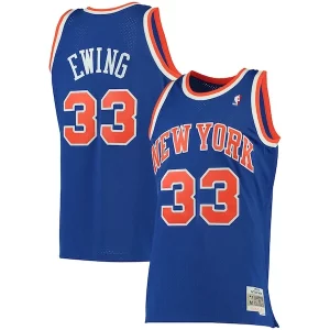 Patrick Ewing New York Knicks 1991/92 Big & Tall Hardwood Classics Swingman Jersey Refiné Blue - Offre spéciale - Achetez maintenant et économisez