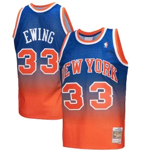 Patrick Ewing New York Knicks 1991/92 Hardwood Admirable Classics Fadeaway Swingman Player Jersey Orange/Royal - Pour les amateurs de basketball passionnés - Livraison rapide