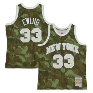 Patrick Ewing New York Knicks Hardwood Classics 1991/92 Ghost Green Swingman Jersey Camo Distingué - Nouvelle arrivée - Êtes-vous prêt pour la saison ?