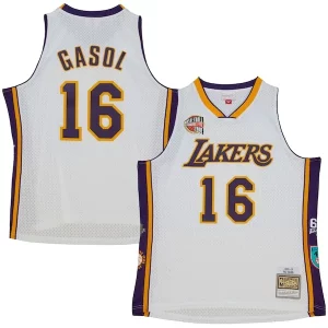 Pau Gasol Splendide Los Angeles Lakers Unisex Hall of Fame Class of 2023 Throwback Swingman Jersey White - Maillot de collection - Un bijou pour les amateurs