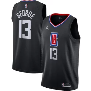Paul George LA Charming Clippers Jordan Brand 2020/21 Swingman Jersey Statement Edition Black - Vêtement de fan emblématique - Montrez votre amour pour l'équipe