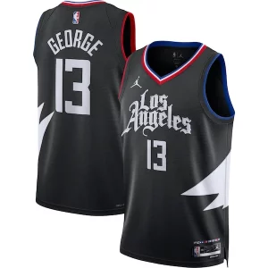 Paul George LA Clippers Jordan Brand Unisex Swingman Jersey Statement Edition Black Incontournable - Pour les fans de la ligue - Un maillot authentique de la compétition
