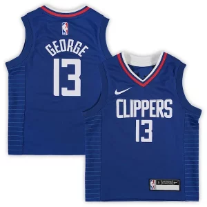 Paul George LA Clippers Preschool Nike 2020/21 Fast Break Replica Jersey Tendance Royal Icon Edition - Pour les joueurs de basketball amateurs - Adapté à tous les styles de jeu