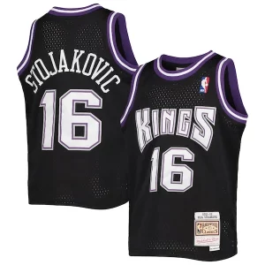 Peja Stojakovic Sacramento Kings Youth 2001/02 Luxueux Hardwood Classics Swingman Jersey Black - Collectionner ce maillot rare - Augmentez la valeur de votre collection