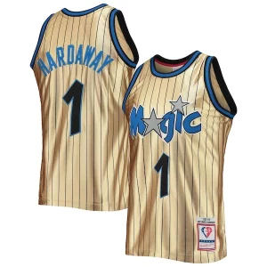 Penny Hardaway Orlando Magic 75th Classique Anniversary 1993/94 Hardwood Classics Swingman Jersey Gold - Édition limitée - Uniques dans leur genre