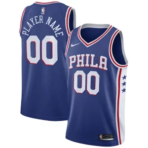 Philadelphia 76ers Nike 2020/21 Swingman Custom Exceptionnel Jersey Icon Edition Royal - Maillot de qualité supérieure - Durable et résistant