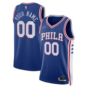 Philadelphia 76ers Nike 2021/22 Diamond Swingman Custom Jersey Icon Charming Edition Royal - Idéal pour les collectionneurs - Qualité premium garantie