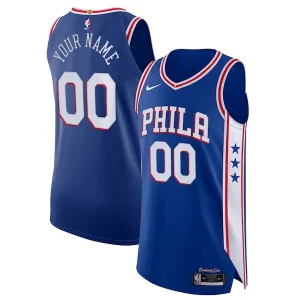 Philadelphia 76ers Superbe Nike Custom Authentic Jersey Icon Edition Royal - Promotion limitée - Profitez de la réduction avant qu'elle ne soit terminée