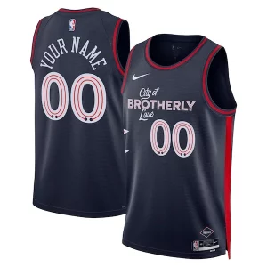 Philadelphia 76ers Nike Captivant Unisex 2023/24 Custom Swingman Jersey Navy City Edition - Maillot de qualité supérieure - Durable et résistant