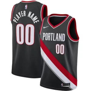 Portland Trail Blazers Nike Swingman Custom Jersey Black Icon Confortable Edition - Édition limitée - Uniques dans leur genre
