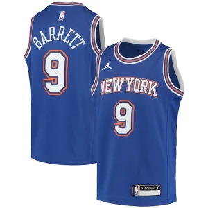 RJ Barrett New York Knicks Jordan Brand Prime Youth 2020/21 Swingman Player Jersey Statement Edition Blue - Édition commemorative - Souvenez-vous des moments inoubliables