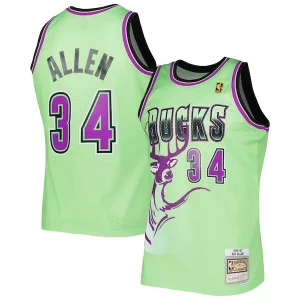 Ray Allen Milwaukee Bucks 1996 97 Hardwood Classics Reload 3.0 Swingman Jersey Green Luxueux - Pour les amateurs de basketball passionnés - Livraison rapide