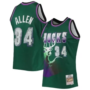 Ray Allen Milwaukee Bucks 1996/97 Stylish Hardwood Classics NBA 75th Anniversary Diamond Swingman Jersey Green - Promotion limitée - Profitez de la réduction avant qu'elle ne soit terminée