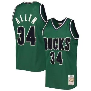 Ray Allen Milwaukee Haut de gamme Bucks 2000/01 Hardwood Classics Off Court Swingman Jersey Hunter Green - Maillot de marque reconnue - Faites confiance à la qualité