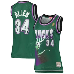 Ray Allen Milwaukee Bucks Women's 1996/97 Hardwood Élégant Classics Swingman Jersey Green - Fait à la main - Un produit unique et de qualité