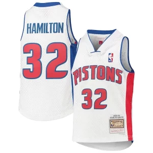 Richard Hamilton Detroit Pistons Youth 2003/04 Hardwood Classics Swingman Personalisable Jersey White - Offre d'achat groupé - Achetez avec vos amis et économisez