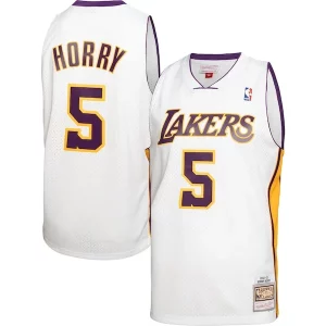 Robert Horry Los Angeles Lakers Tendance 2001/02 Hardwood Classics Swingman Jersey White - Maillot de qualité supérieure - Durable et résistant