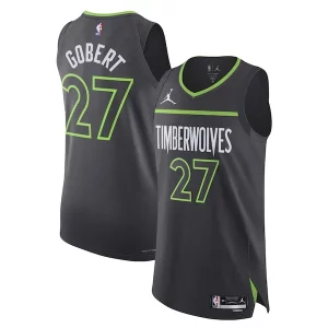 Rudy Gobert Minnesota Timberwolves Jordan Splendide Brand Authentic Player Jersey Statement Edition Anthracite - Fait à la main - Un produit unique et de qualité