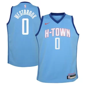 Russell Westbrook Houston Rockets Nike Youth 2020/21 Dashing Swingman Jersey Blue City Edition - Design innovant - Écarte-vous du commun des mortels