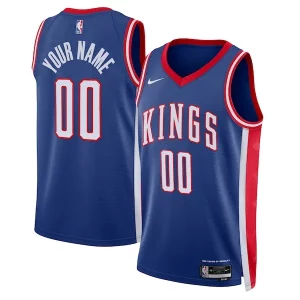 Sacramento Kings Nike Unisex 2024/25 Custom Swingman Jersey Tendance City Edition Blue - Maillot de championnat - Revivez les victoires glorieuses