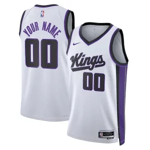 Sacramento Kings Nike Unisex Swingman Custom Jersey Dashing Association Edition White - Giftez-le à un fan dévoué - Livraison en temps pour les fêtes