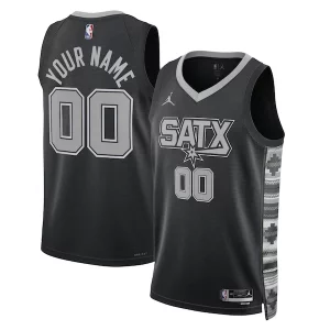 San Antonio Spurs Jordan Distingué Brand Unisex 2022/23 Swingman Custom Jersey Statement Edition Black - Pour les fans de la ligue - Un maillot authentique de la compétition
