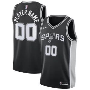 San Antonio Spurs Nike Swingman Custom Jersey Black Icon Confortable Edition - Pour les fans de la ligue - Un maillot authentique de la compétition