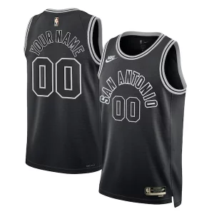 San Antonio Spurs Nike Unisex 2022/23 Custom Swingman Jersey Classic Edition Authentique Black - Édition commemorative - Souvenez-vous des moments inoubliables