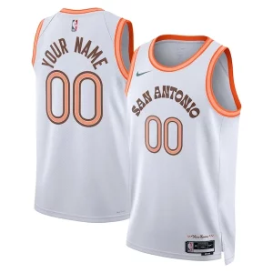 San Vibrant Antonio Spurs Nike Unisex 2023/24 Custom Swingman Jersey White City Edition - Fait à la main - Un produit unique et de qualité