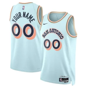 San Antonio Exceptionnel Spurs Nike Unisex 2024/25 Custom Swingman Jersey City Edition Light Blue - Stock limité - Commandez vite votre maillot exclusif