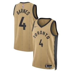 Scottie Barnes Toronto Raptors Nike Unisex 2023/24 Swingman Jersey Gold Premium City Edition - Style contemporain - Restez à la mode avec ce maillot