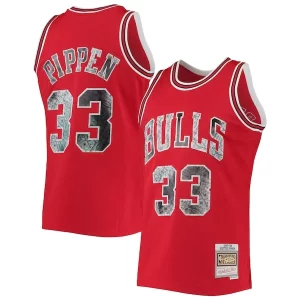 Scottie Pippen Chicago Bulls 1997/98 Hardwood Classics NBA 75th Anniversary Diamond Charming Swingman Jersey Red - Édition commemorative - Souvenez-vous des moments inoubliables
