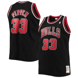 Scottie Pippen Chicago Bulls Big & Tall Hardwood Classics Exclusif Swingman Jersey Black/Red - Édition limitée - Uniques dans leur genre