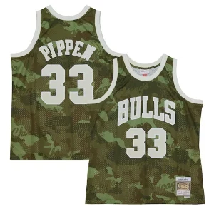 Scottie Pippen Chicago Bulls Hardwood Classics 1997/98 Uniques Ghost Green Swingman Jersey Camo - Style contemporain - Restez à la mode avec ce maillot