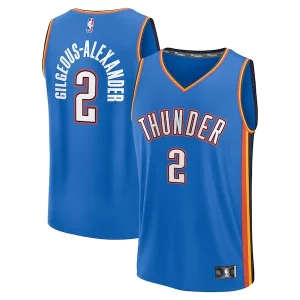 Shai Gilgeous Alexander Oklahoma City Distingué Thunder Fast Break Replica Player Jersey Icon Edition Blue - Giftez-le à un fan dévoué - Livraison en temps pour les fêtes
