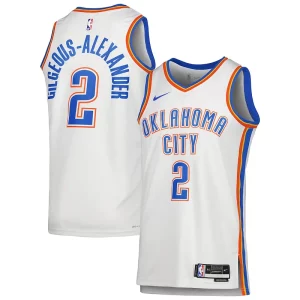 Shai Gilgeous Alexander Oklahoma City Thunder Nike Unisex Swingman Jersey Association Premium Edition White - Maillot authentique - Reproduit avec soin