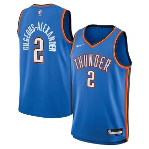 Shai Gilgeous Alexander Oklahoma City Thunder Exclusif Nike Youth Swingman Jersey Icon Edition Blue - Maillot de championnat - Revivez les victoires glorieuses